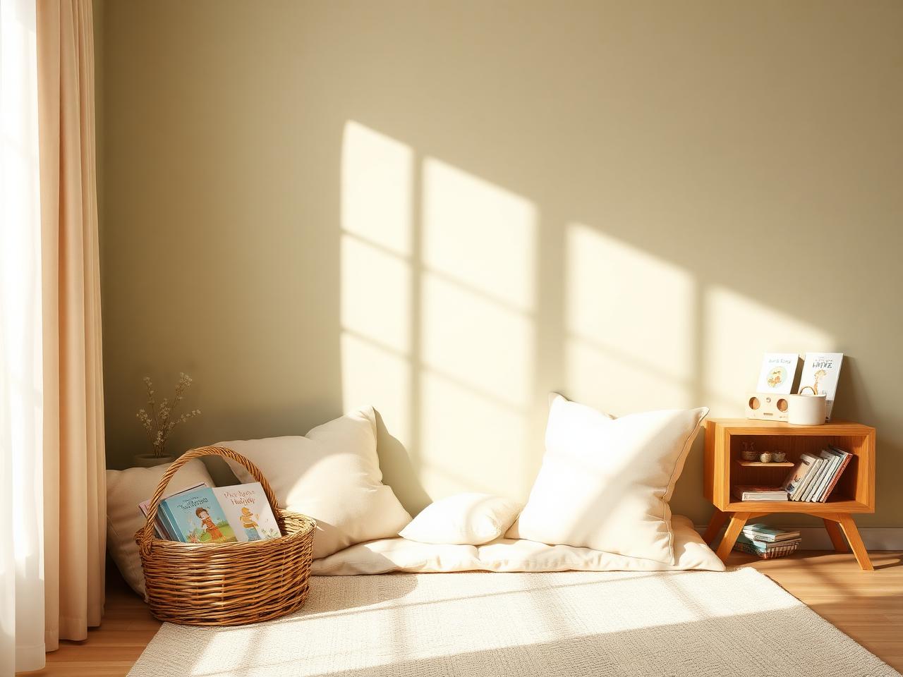 Przytulny kącik do czytania w żłobku Wesołe Skrzaty